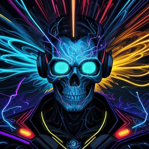 Exploding Mind in Psychedelic Abstract Expressionism