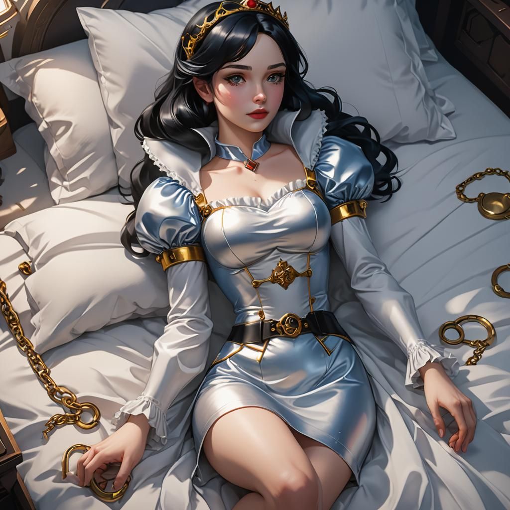 Snow White in Handcuffs: 3D Anime Art