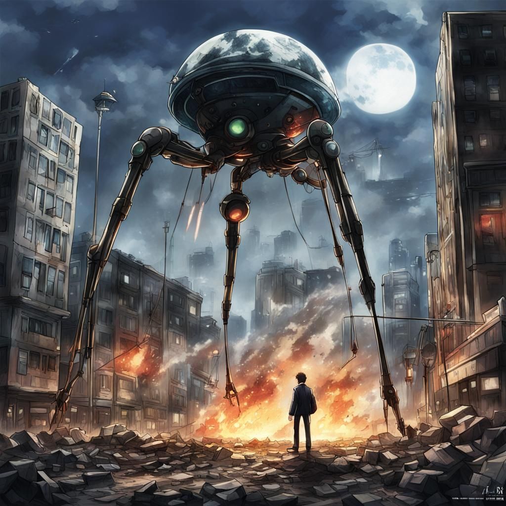 War of the Worlds Tripod Emerges: Anime Style