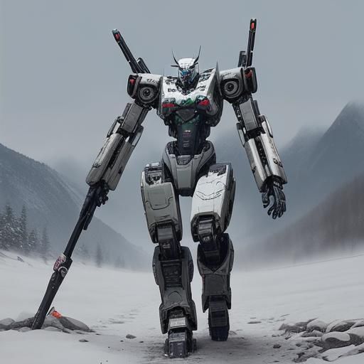 Futuristic All-Terrain Walker Mech