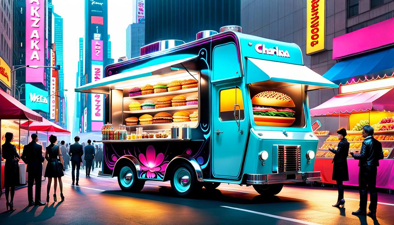 Retro-style Burger Truck, Stardate 299043.6161846778