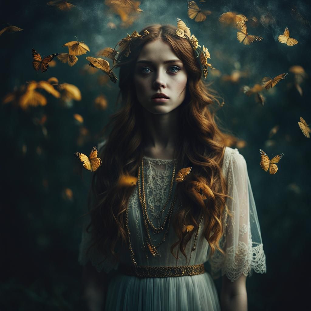 Dramatic Double Exposure in Vintage Style