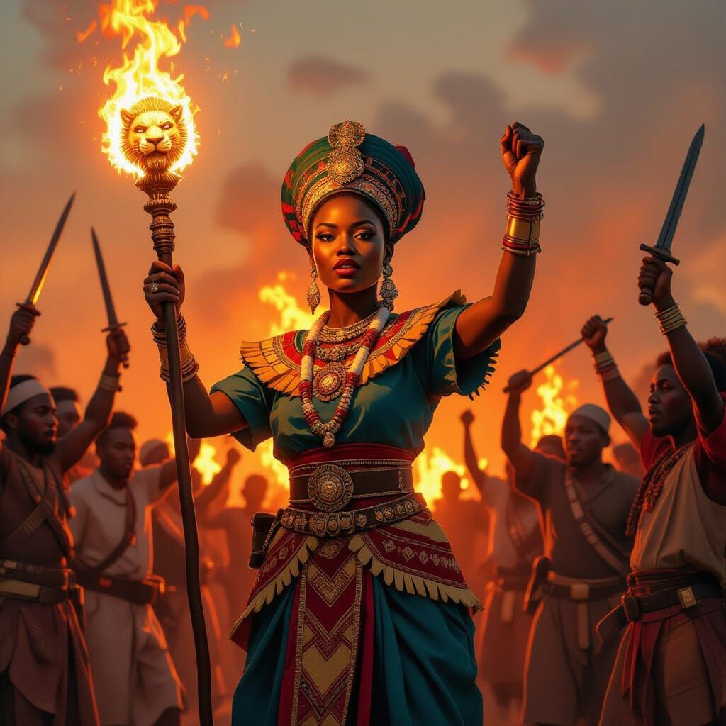 Queen Olioma's Rally: A Vibrant Portrait