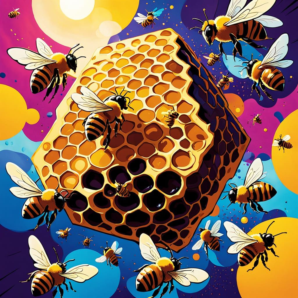 Groovy Bees in Cosmic Vortex