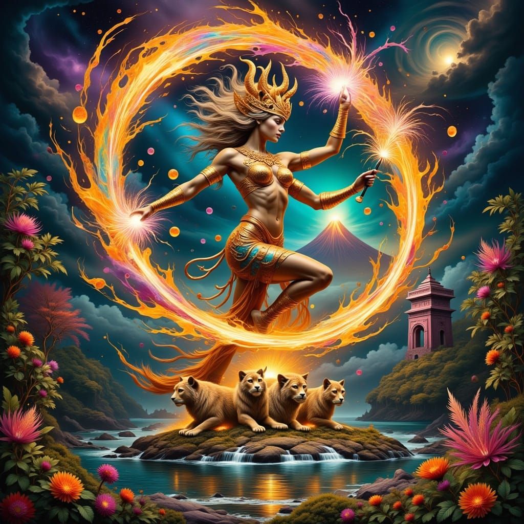Ancient Temple Ruin Summoned by Otherworldly Being in Lush I...