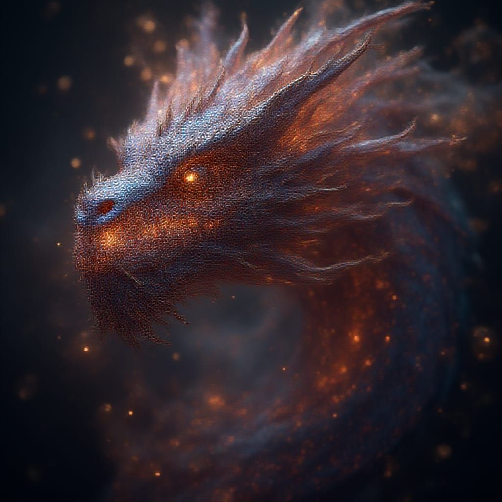 Majestic, Iridescent Dragon in Modern Fantasy Style