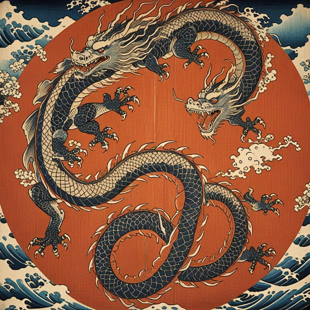 Japanese Dragon Festival Float in Traditional Style