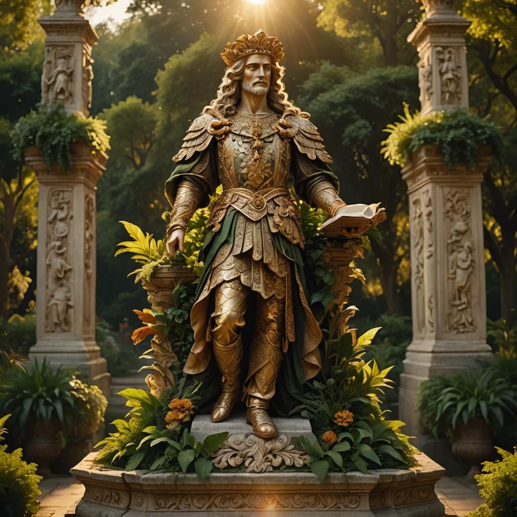 Renaissance Figure in Golden Light: Fantasy Concept Art
