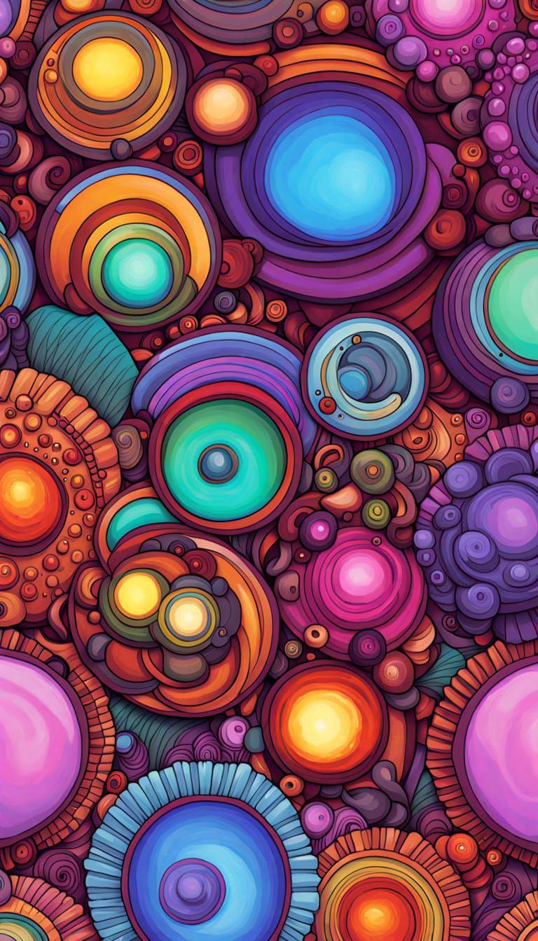 Psychedelic Dreamscape in Vibrant Colors