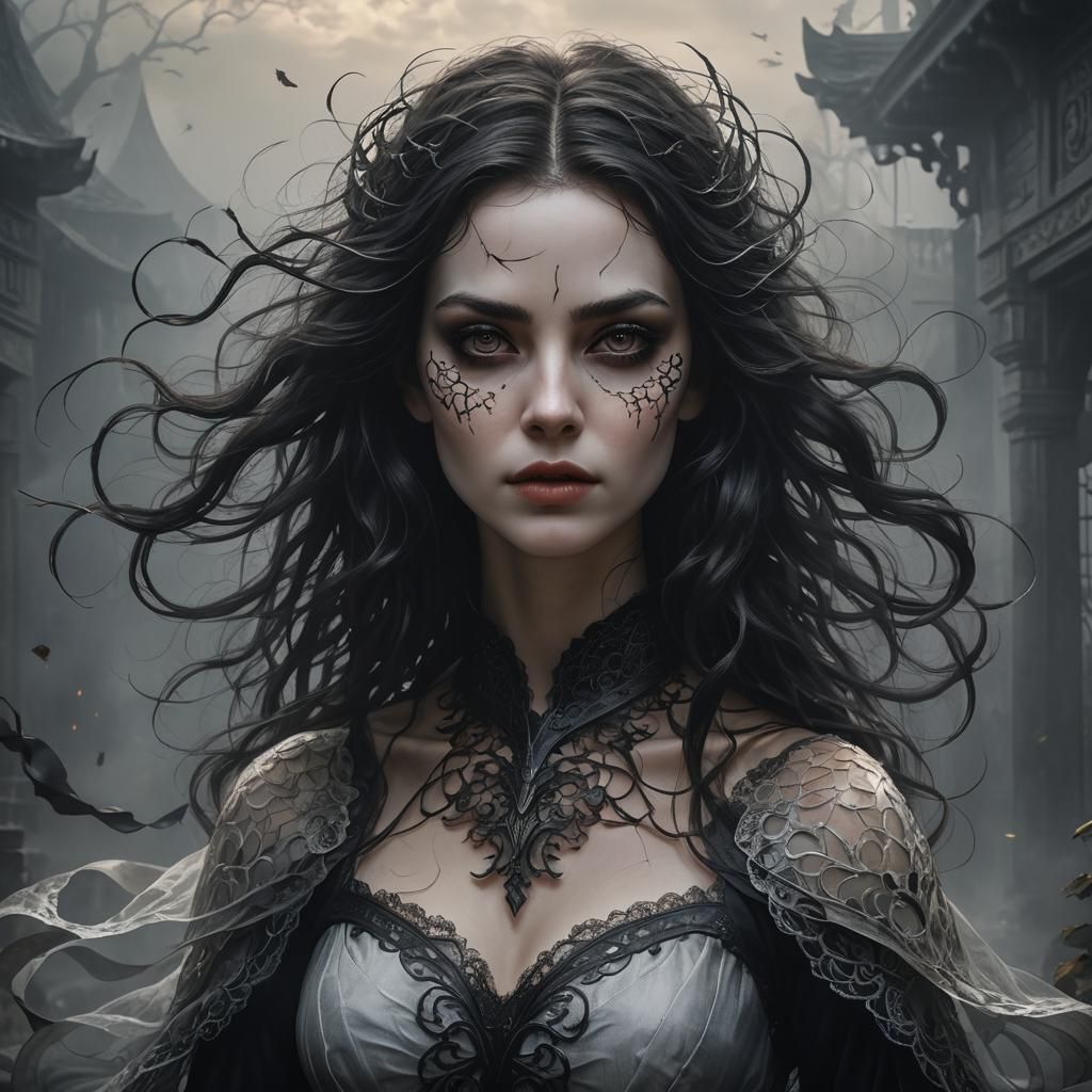 Nightmare Daughter in Dark Fantasy Style