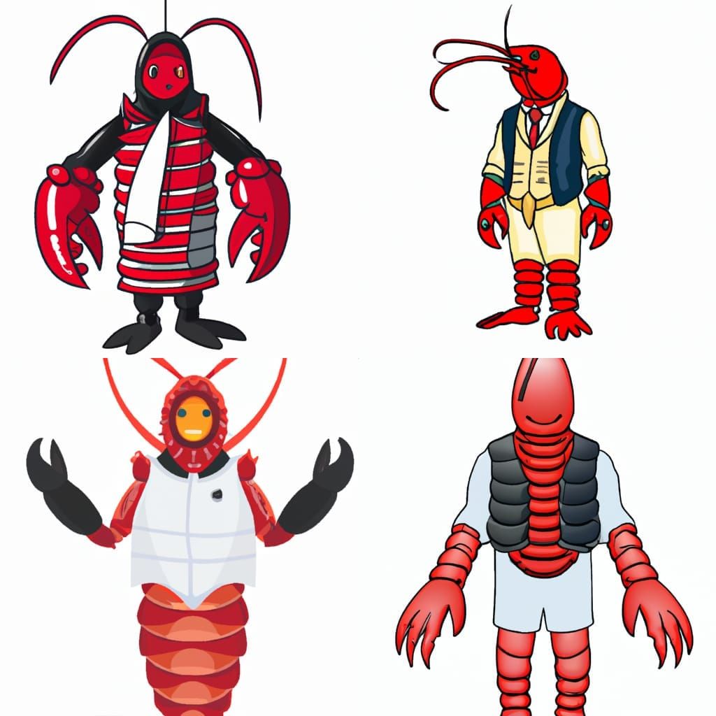 Humanoid Lobster in Costume