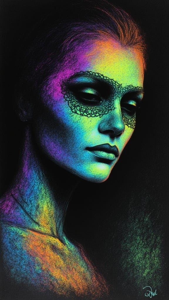 Vibrant Día de Muertos Ghost in Philippine Fashion Style