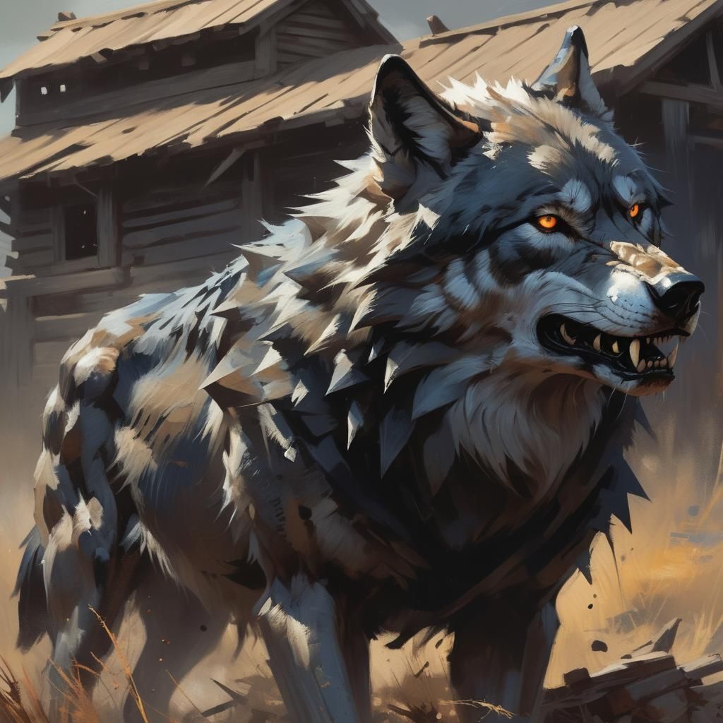 Sinister Powerful Wolf Artwork