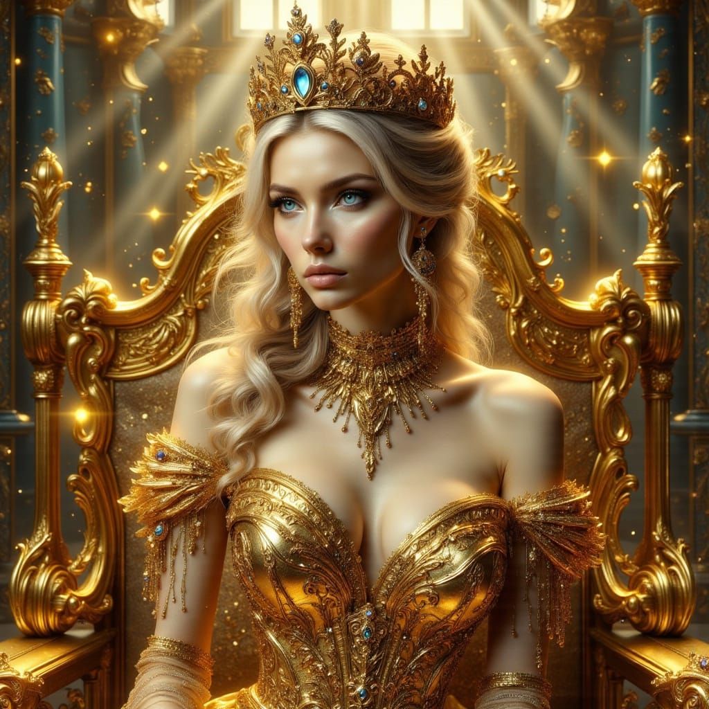 Fantasy Queen in Art Nouveau Punk Style