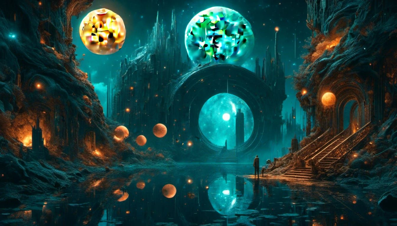 Surreal Dark Fantasy Landscape in 8k Resolution