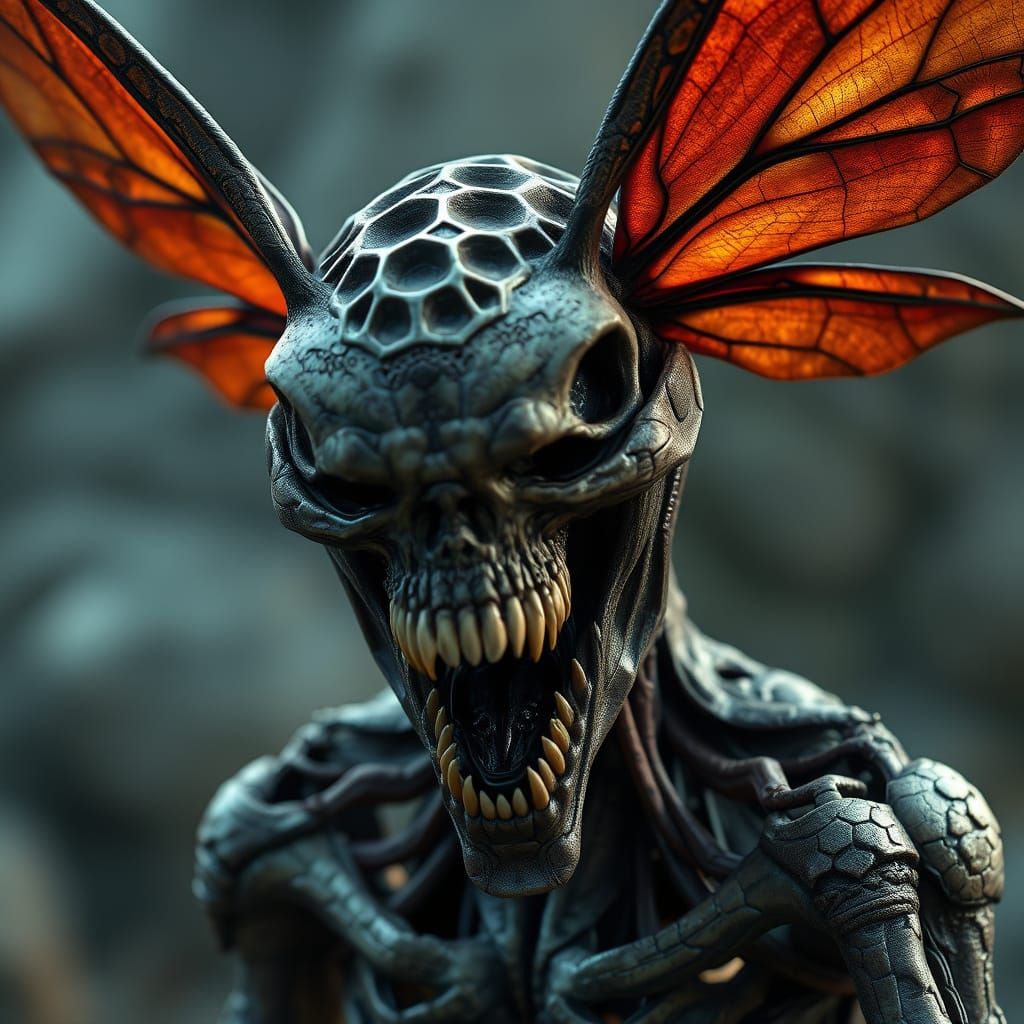 a terrifying, humanoid