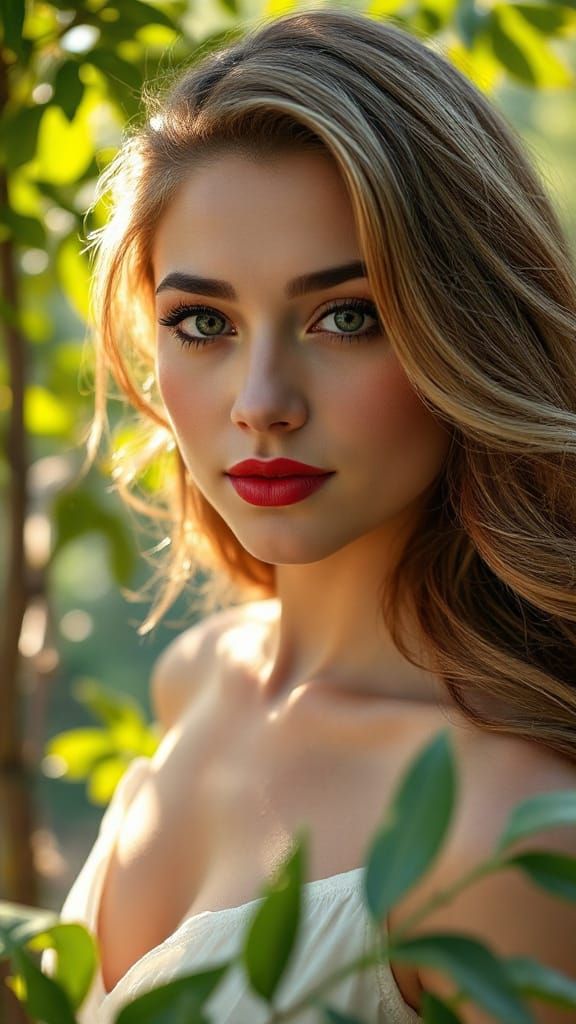 Stunning Portrait of Woman in Gouache Impressionist Style