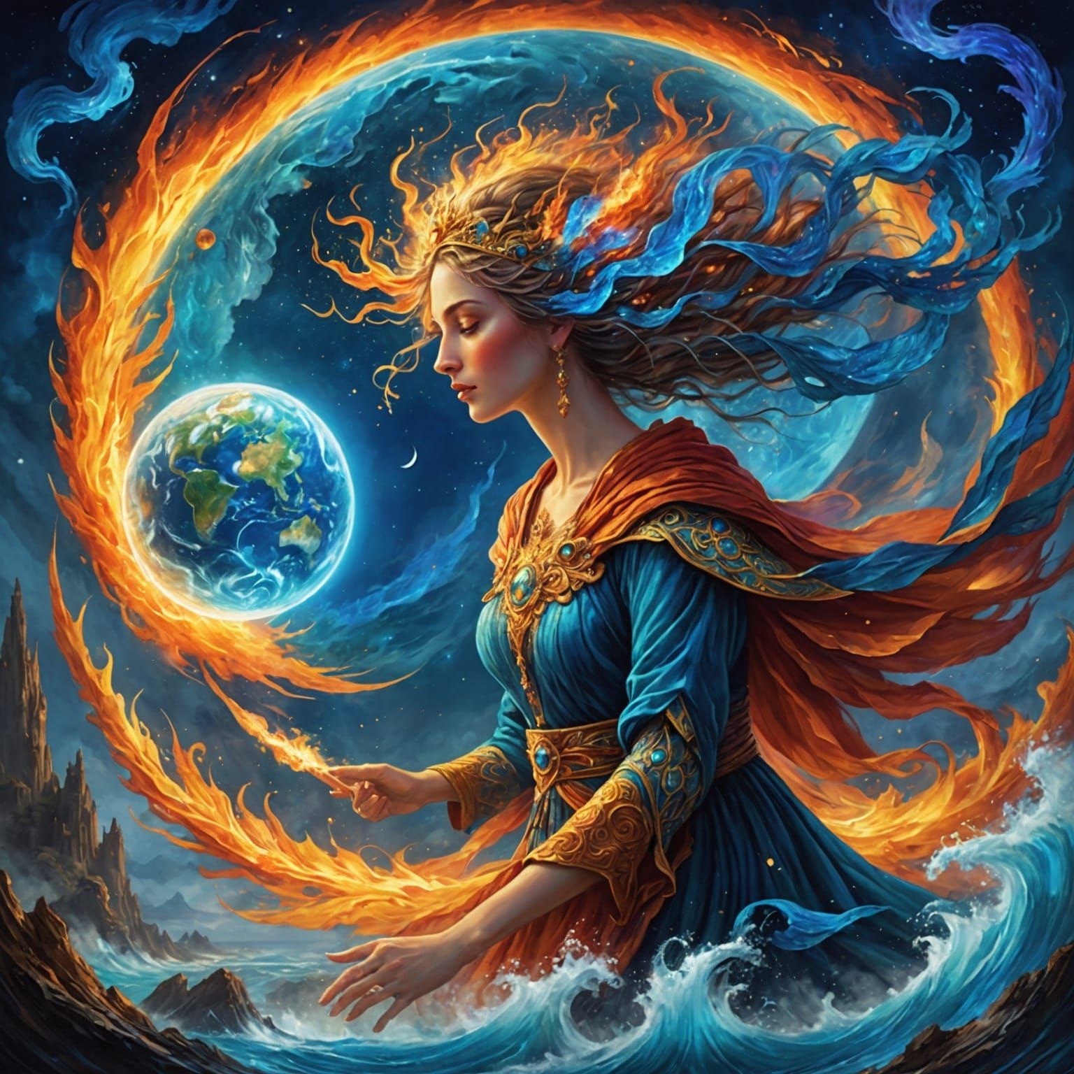Elemental Convergence Creates Earth: Fantasy Art