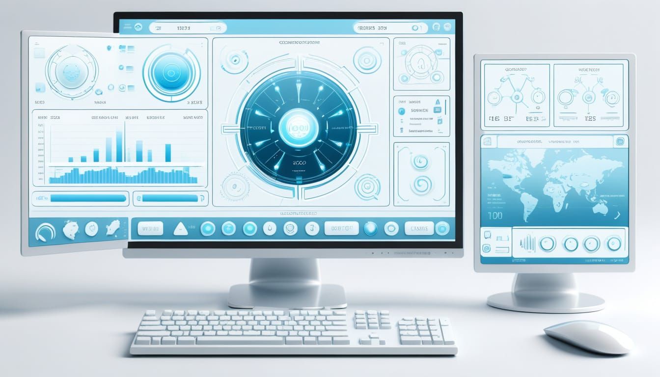Futuristic GUI for Computer Operating System of 2125