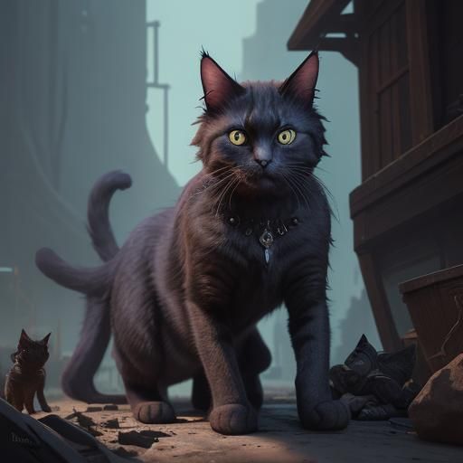 Cat Criminal Concept Art in Unreal Engine 5