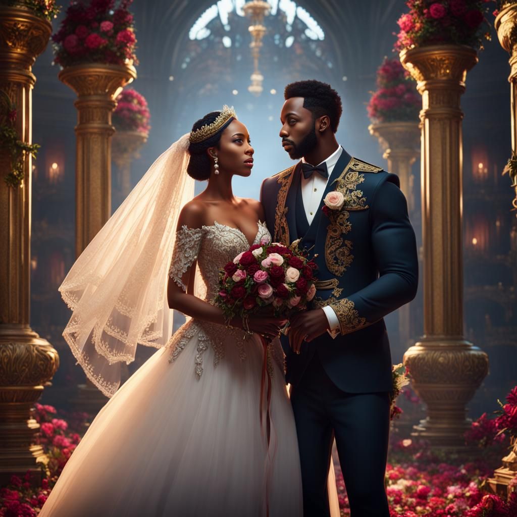 V BTS and Groom in Detailed Fantasy Wedding