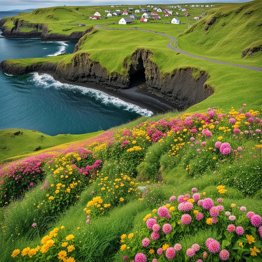 Elliðaey Island in Bloom