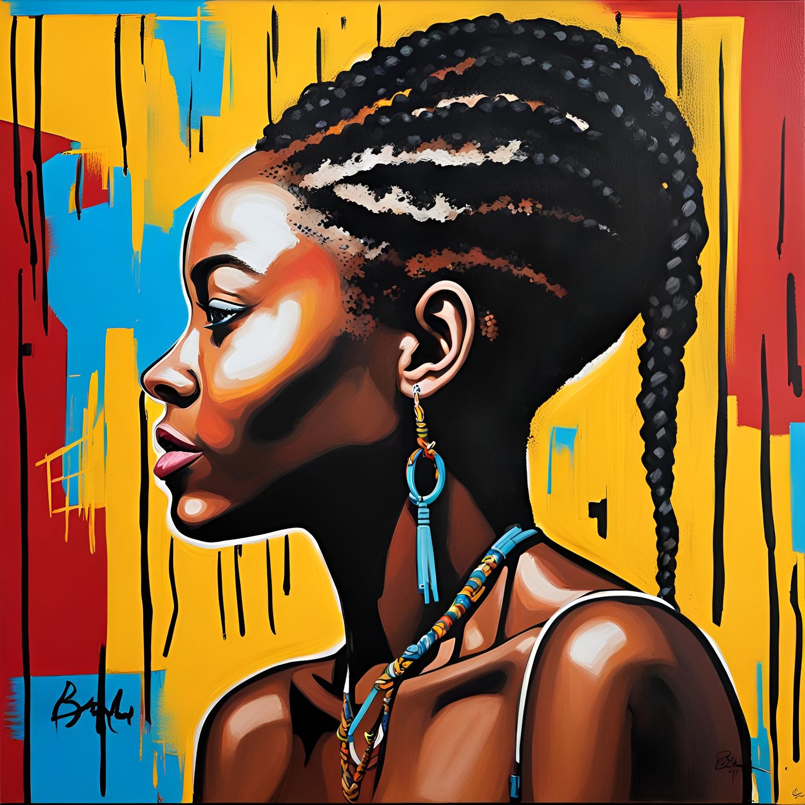 A mocha skinned young woman