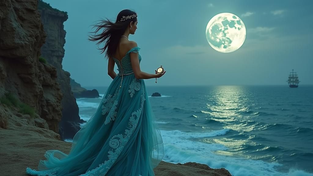 Woman Waiting for the Captain of Her Heart