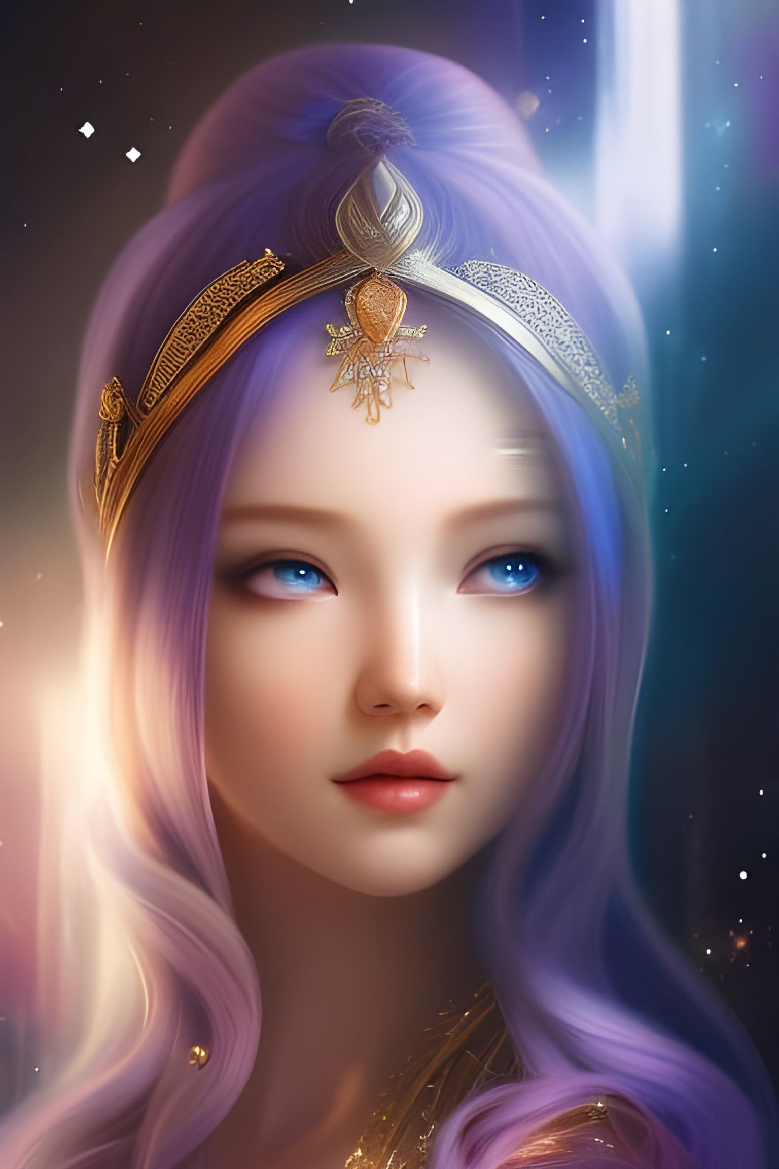 Mystical Portrait of Lux, Dreamer of Cosmic Fairytales