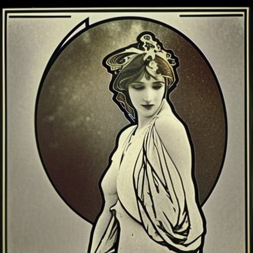 Art Deco Figure in Silver Nitrate Style