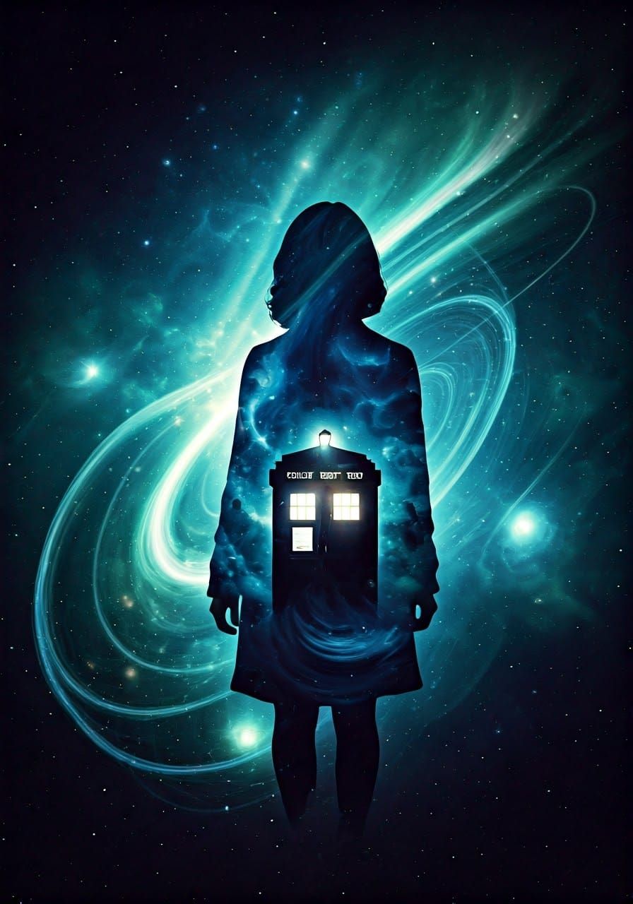 Dream Universe in Silhouette: Double Exposure Art