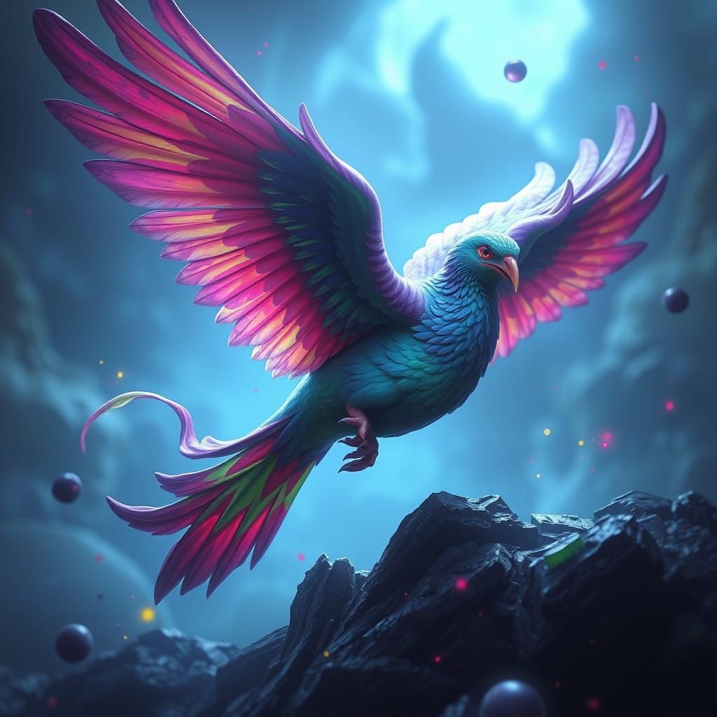 Ethereal Slime Dove in Vast Fantastical Realm