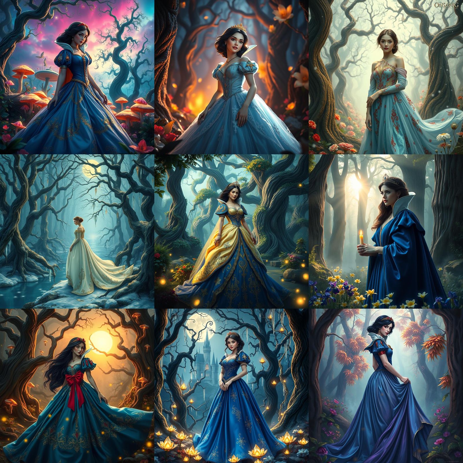 Detailed Matte Painting of Snow White