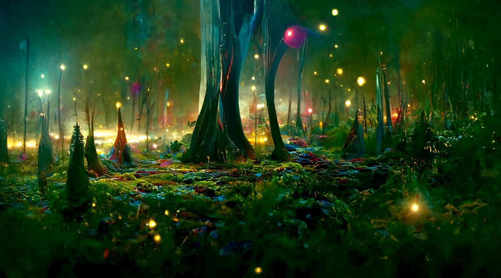 Fantasy Forestscape Photoillustration in Expressionist Style