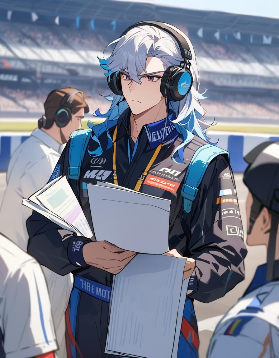 Neuvillette as Race Mechanic at Indianapolis Speedway