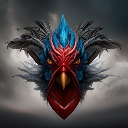 Superman Rooster Hero in Fantasy Photo