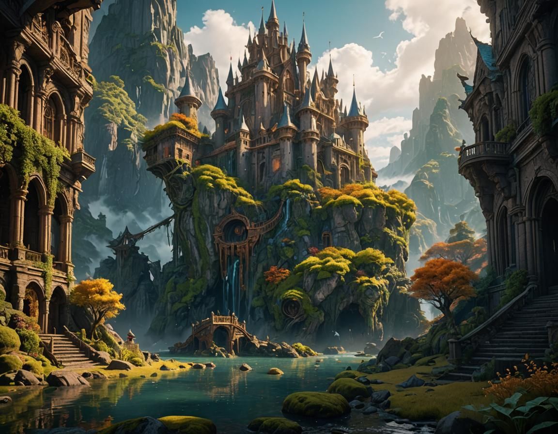 Fantasy Concept Art in Deep Color, 8K Resolution