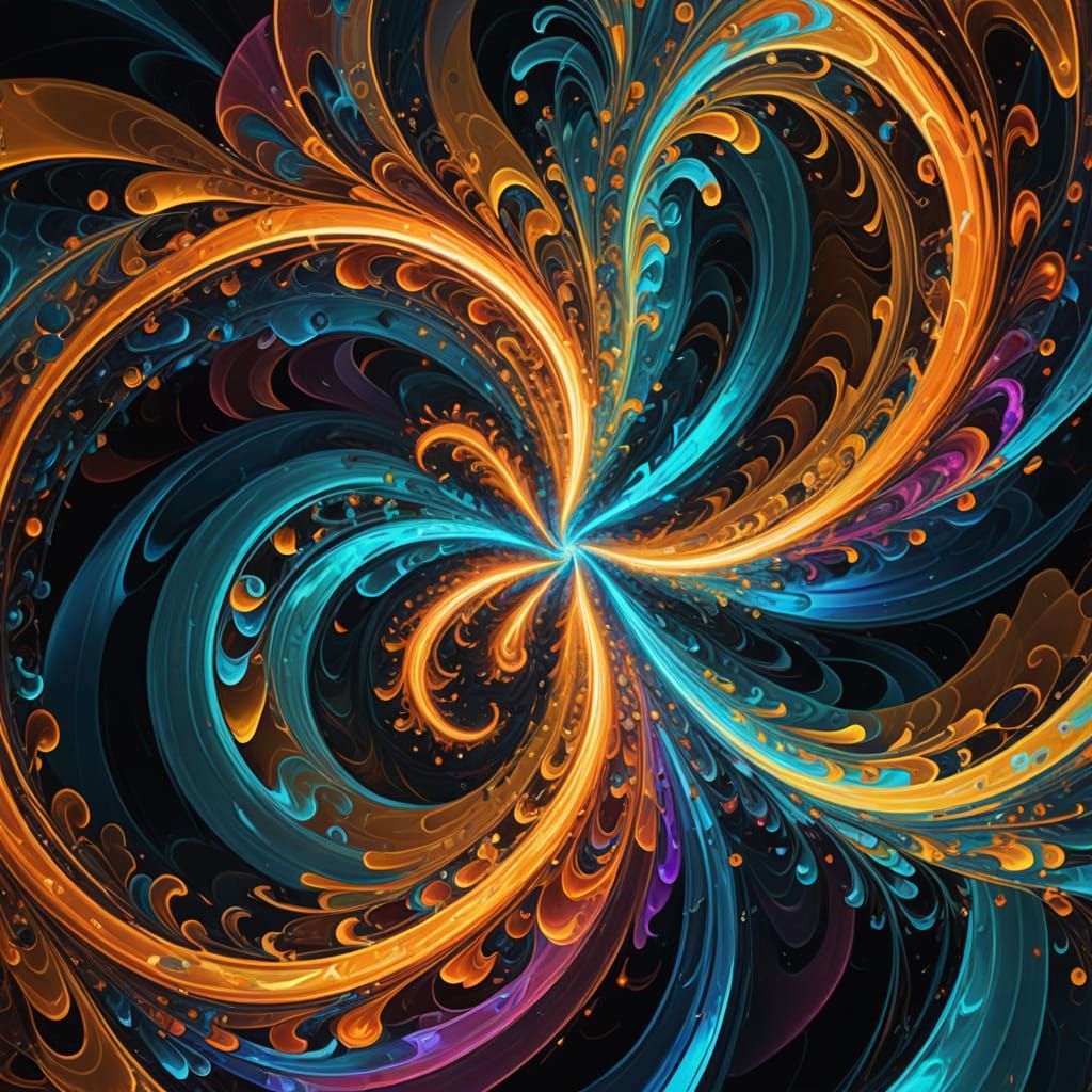 Vibrant Vortex: Swirling Patterns of Light and Color