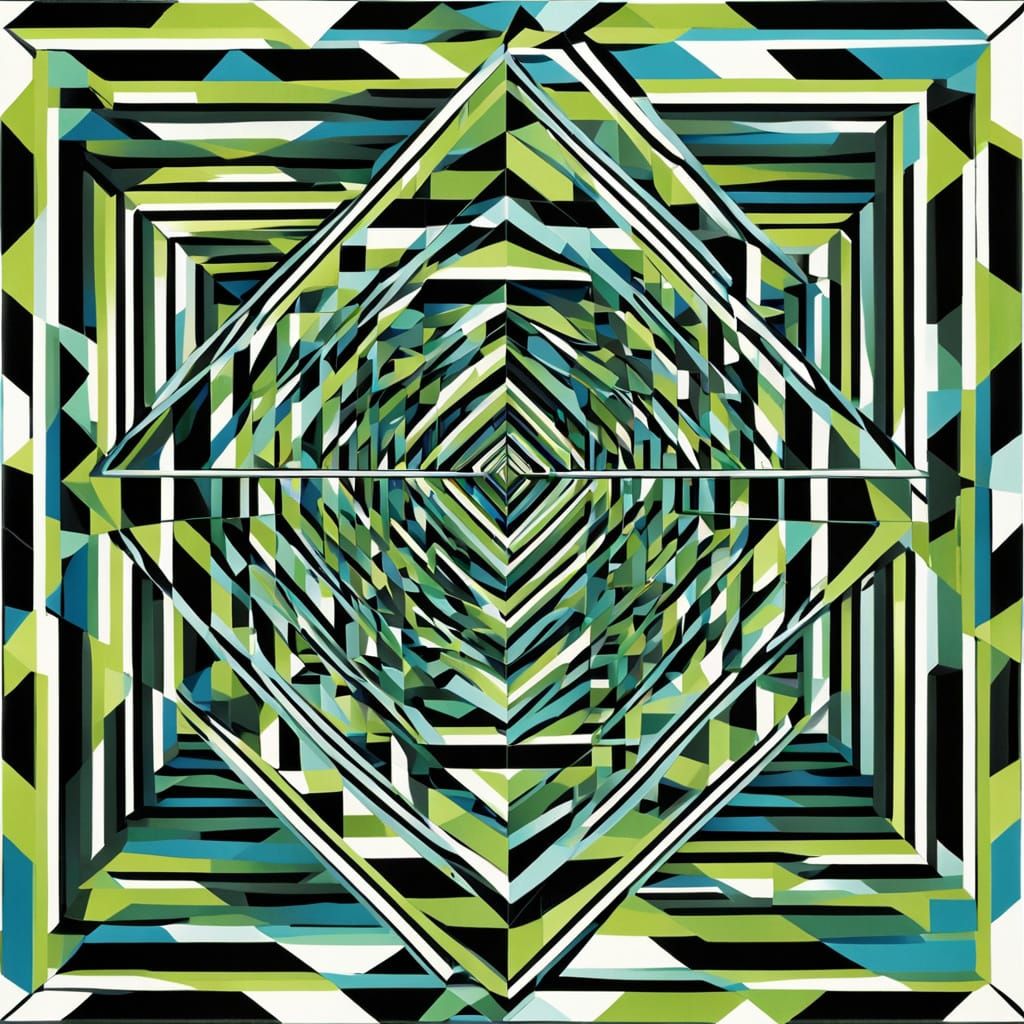 Vibrant Optical Illusion in Geometric Harmony