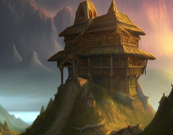 Dwarven Watchtower: An Epic Fantasy Matte Painting