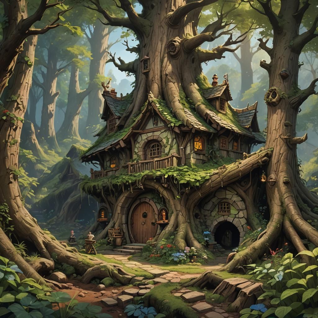 Hedgehog Elder Scholar in Lush Forest Village