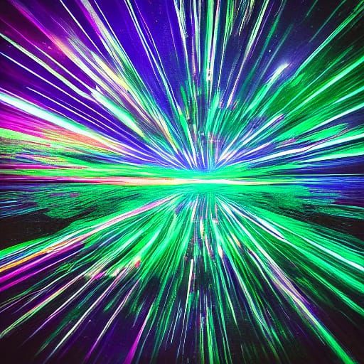 Ethereal UFO Emerges in Vibrant Night Sky