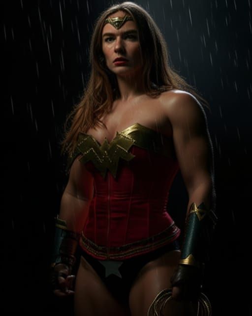 Wonder Woman in Chiaroscuro Photography