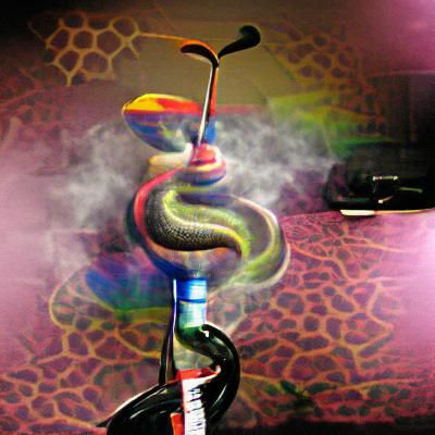Snake smoke hookah psychedelic