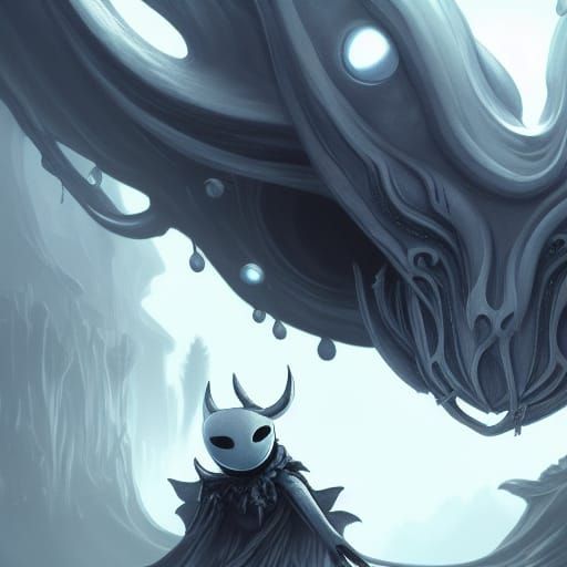 Detailed Matte Painting of Hollow Knight