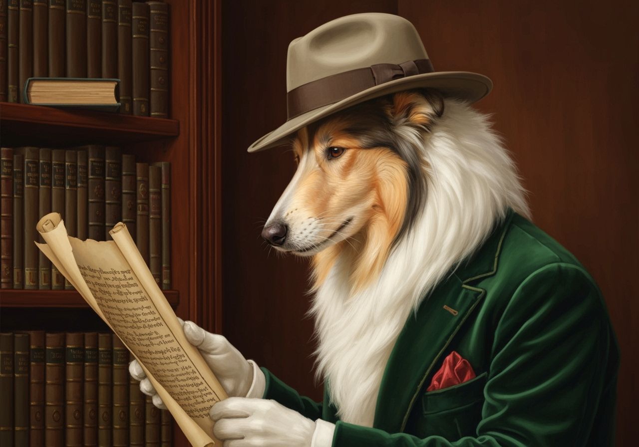 Scottish Terrier Gentleman in Norman Rockwell Style