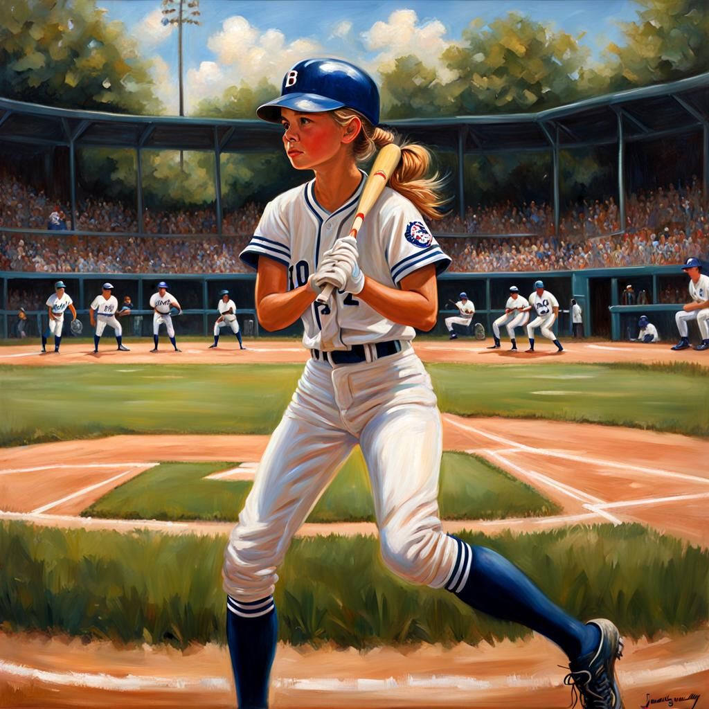 Magical Baseball Field: Girl Hitting Homerun