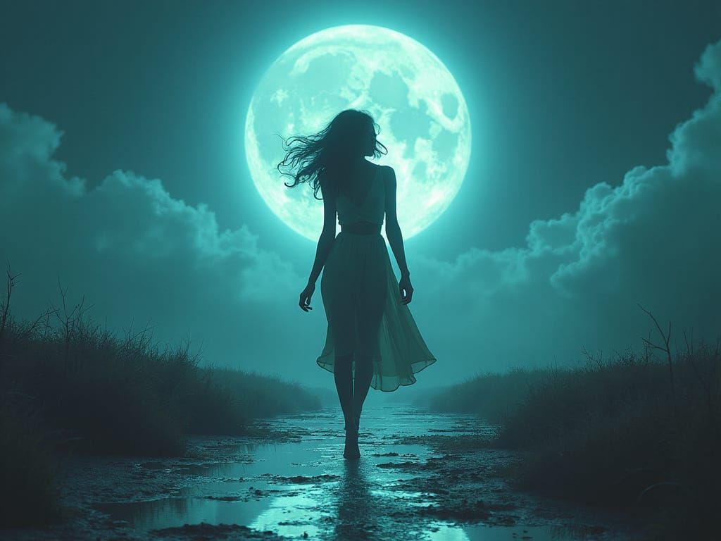 Jazz Singer in Neo-Noir Futuristic Style