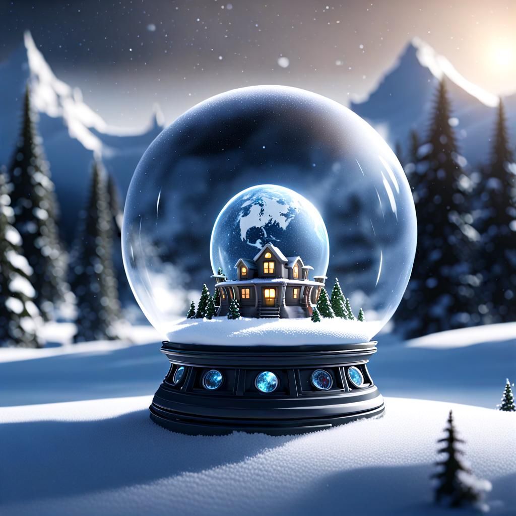 Earth in a Snow Globe Watched by Aliens