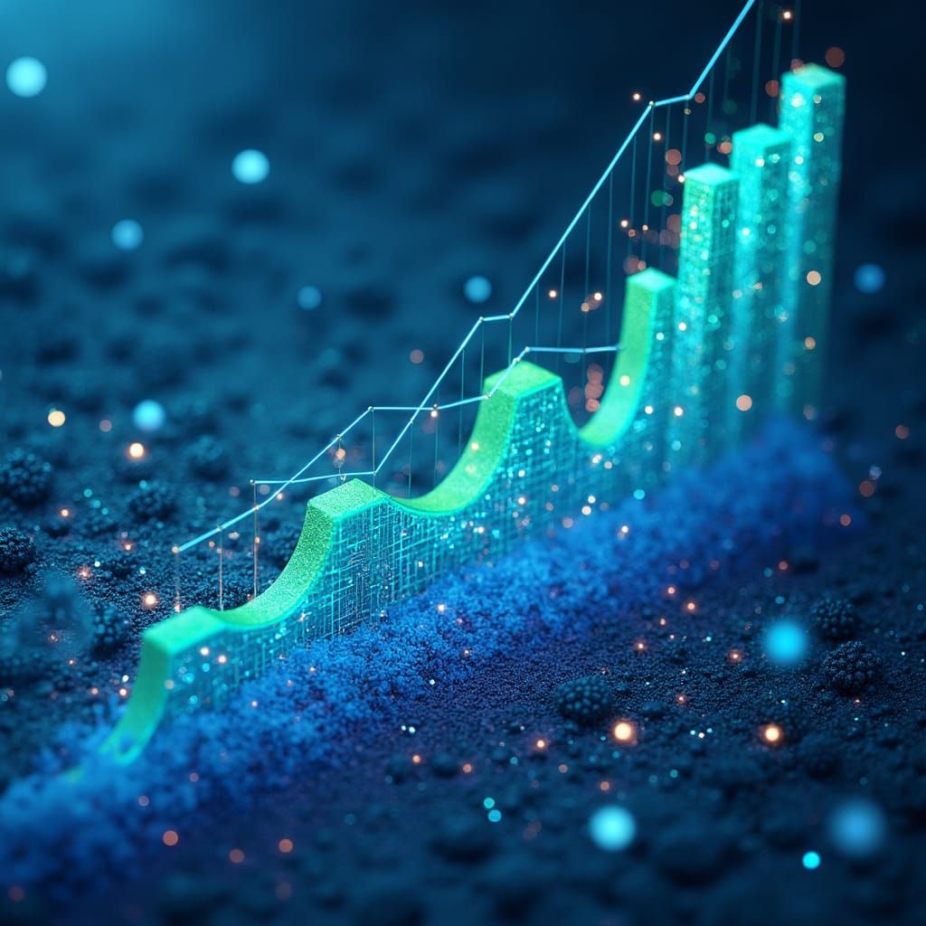 Facebook Ads Growth Chart as Matte Painting
